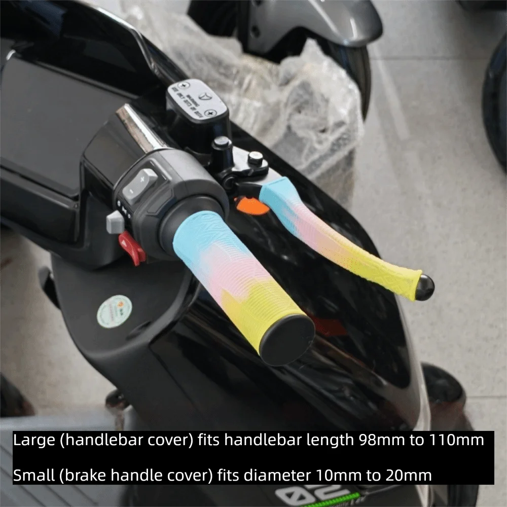 Silicone Handlebar Grip Cover Heat Shrink Universal Motorcycle Grip Cover Protective Non-Slip Non-Slip Grip Cover Electric Bike