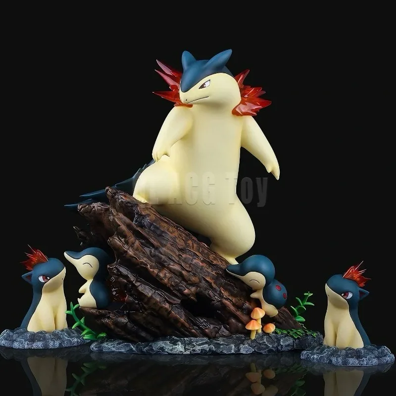 

12.5cm Typhlosion Evolution Series poke go Handmade Wholesale Anime Peripheral Boxed Ornament Decoration Desktop Collection Gift