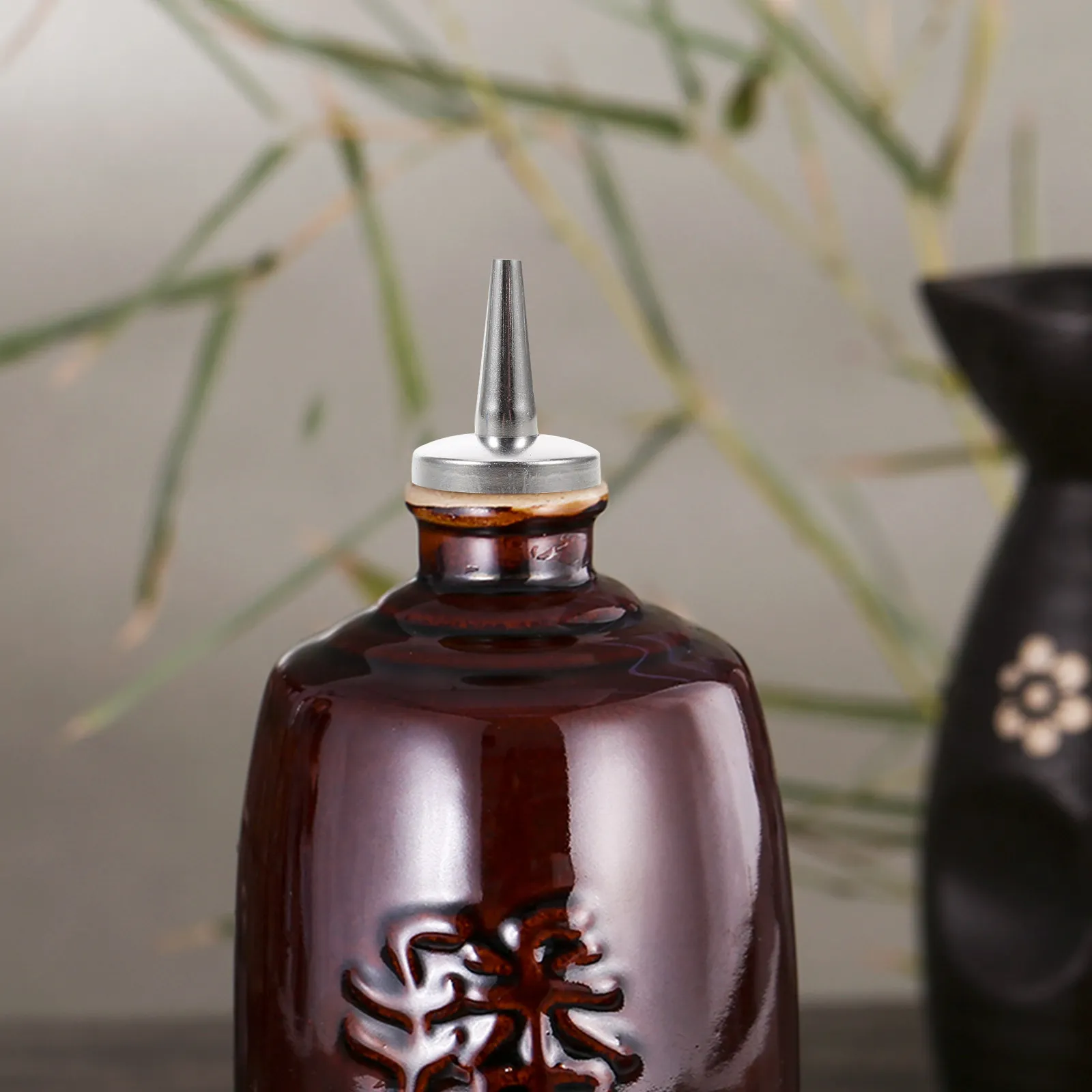 Bitter Bottle Pourer Spout Cap with Natural Cork Base Liquor Oil Wine Dispenser Stopper Bar Accessories Cocktail Bar Tool
