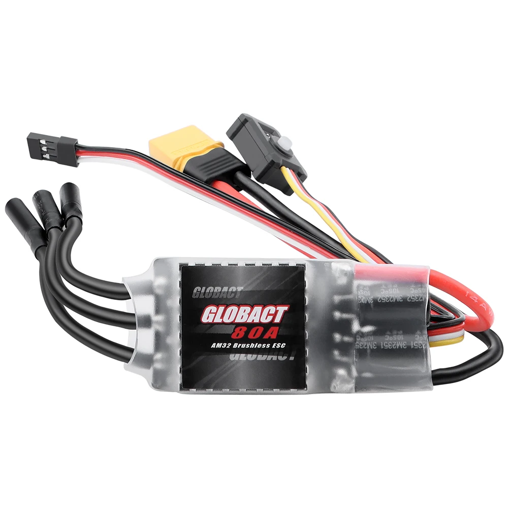 

GLOBACT AM32 Гусеничный ESC 80A Power System 2-6S BEC 5,20-8,2 В Регулируемый для осевого SCX10 TRX4 TRX6 1/10 RC Гусеничный детали для обновления