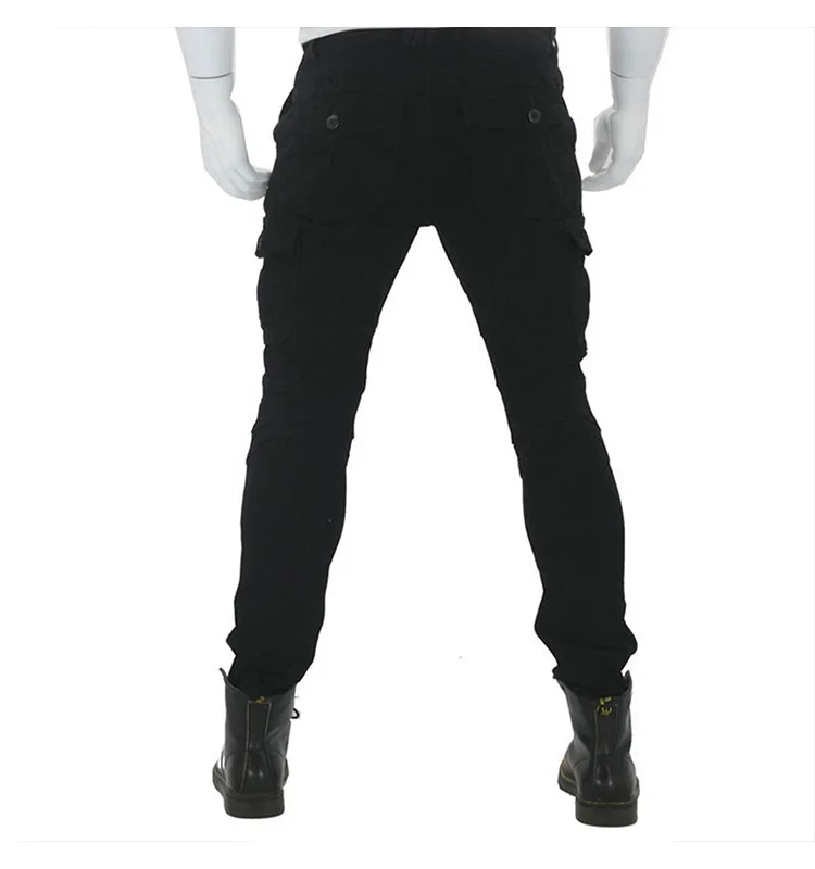 خريف شتاء جديد ملابس للرجال بلون تمتد متعددة حقيبة بناطيل ضيقة سليم التخسيس الدينيم البضائع السراويل الجينز #6