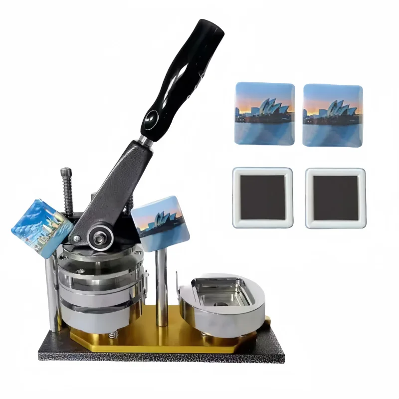 50Mm square badge machine, refrigerator sticker machine, square refrigerator sticker making machine DIY