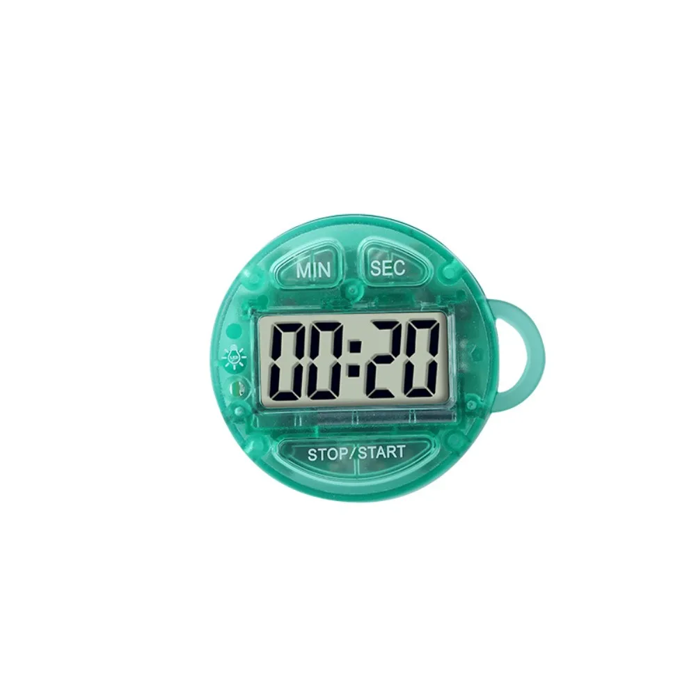 Multifunctional LCD Display Digital Timer Portable Handheld Countdown Timer Magnetic Round Keychain Timer Swimming