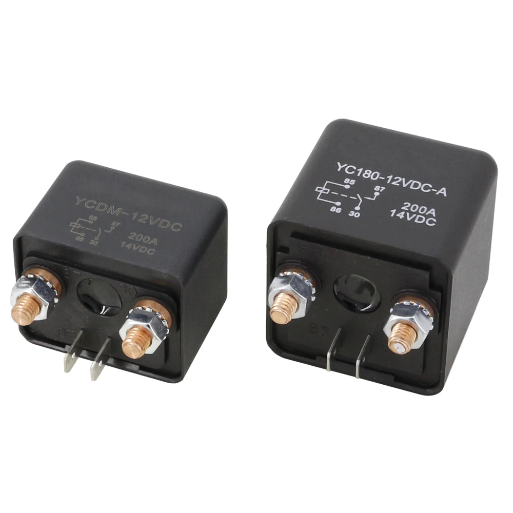 All New 200A high current start relay 12/24V YC180-12/24VDC-A Type Intermittent 2.4W High Power Automotive Relay