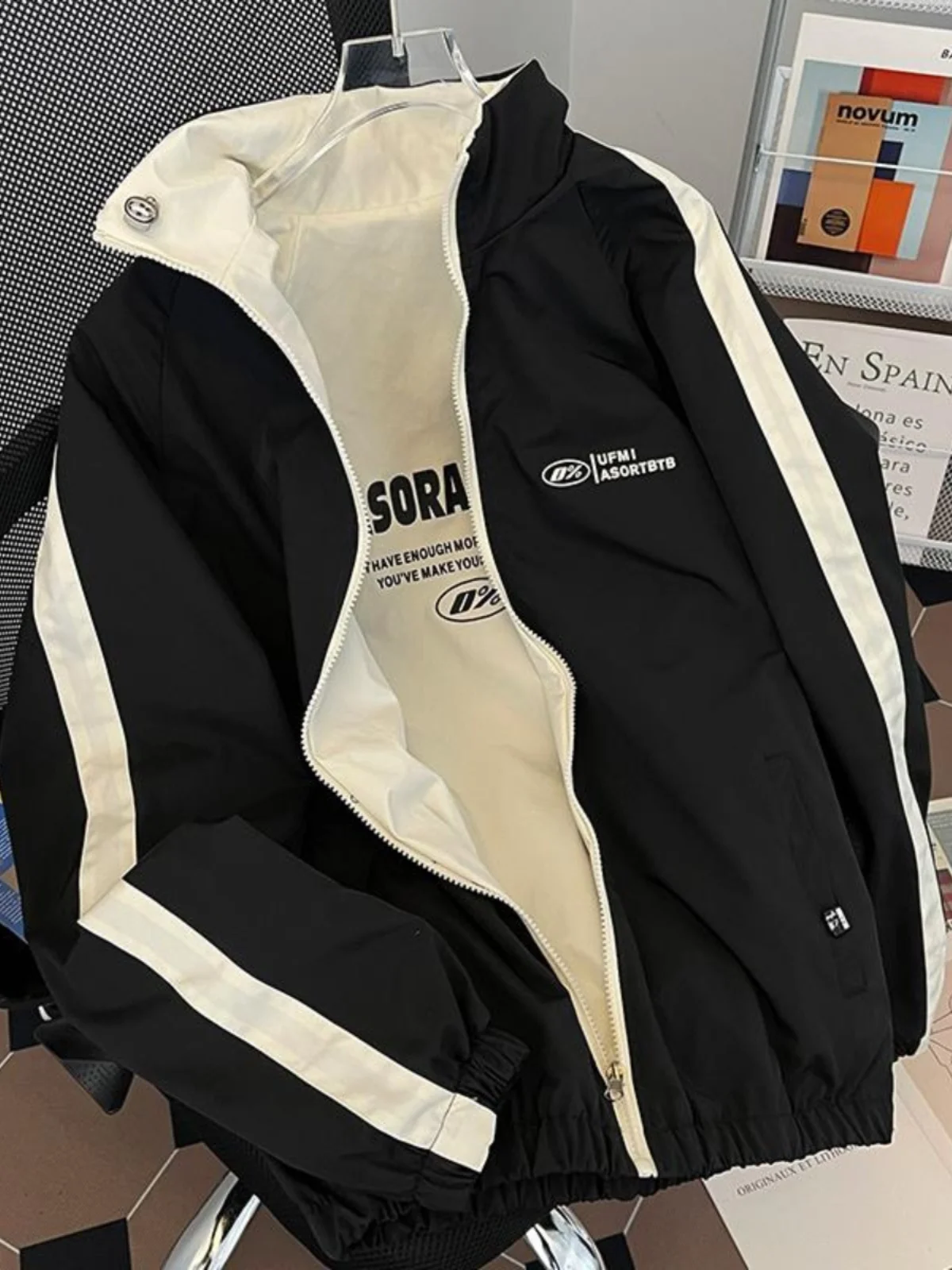 

Двусторонняя мужская ветровка Jaet 2024, весна-осень, модный бренд из Гонконга, повседневная, молодежная, спортивная...