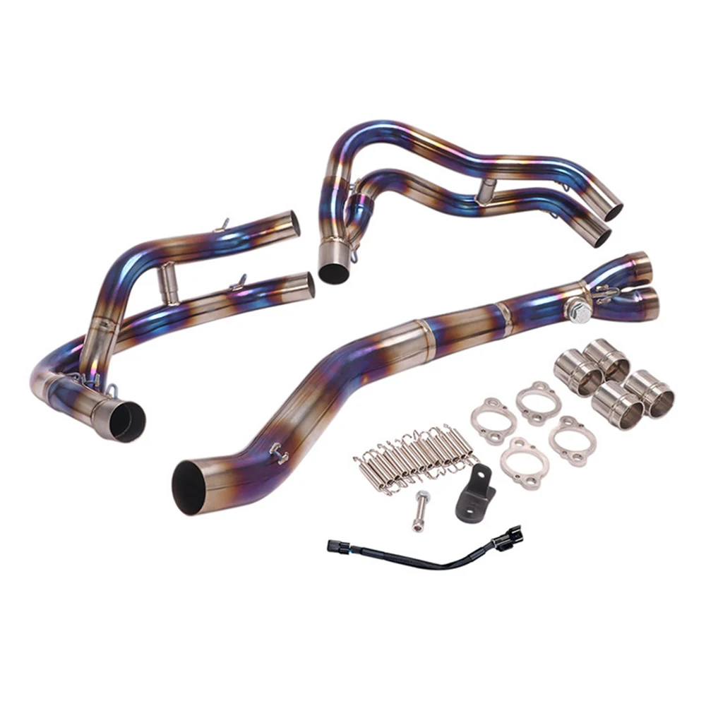 51mm High - Efficiency Titanium Alloy Exhaust For KAWASAKi Ninja ZX25R 2020-2022 Full System Motorcycle Exhaust Header Link Pipe