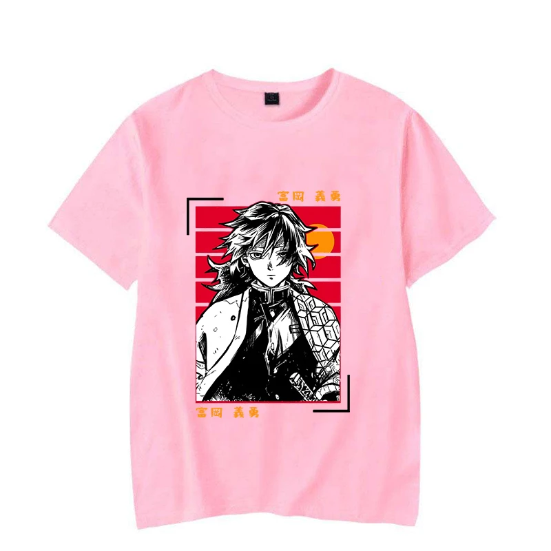 Hot Anime Tomioka Giyuu Printed T-shirts for Women Men Summer Tee Shirt Summer Casual Short Sleeve Round Neck Tops T-shirts