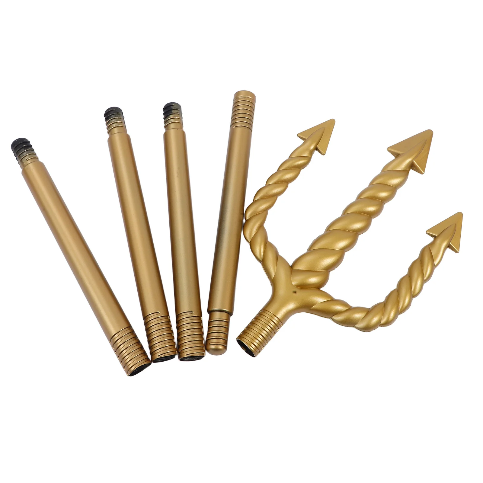 

Luxurious Golden Trident Cosplay Prop Intricate Design Lightweight Safe Halloween Costume Accessory Party Demon Prop