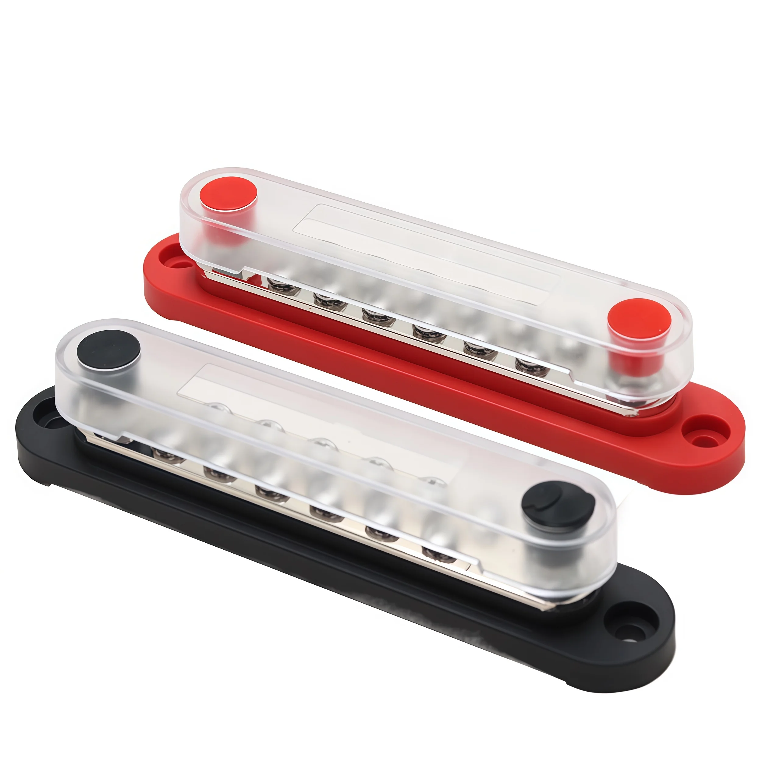 150A Terminal Bus Bar M4 M6 Studs Battery Power Distribution Block Red Black 12V Car Busbars for Automotive Marine Boat