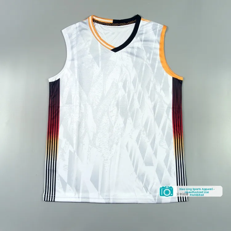 Paris Men's Badminton Shirt Breathable Vest Competition Top Customizable Printing Lightweight Sportswear Fitness Fan Gear