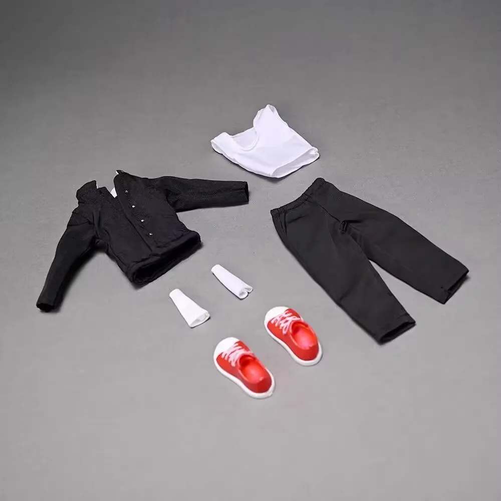 1/12 Soldier Baki Yujiro Hanma Clothing Student Uniform Top Pans Vest Shoes Model Fit 6\'\' Action Figure Strong Body In Stock