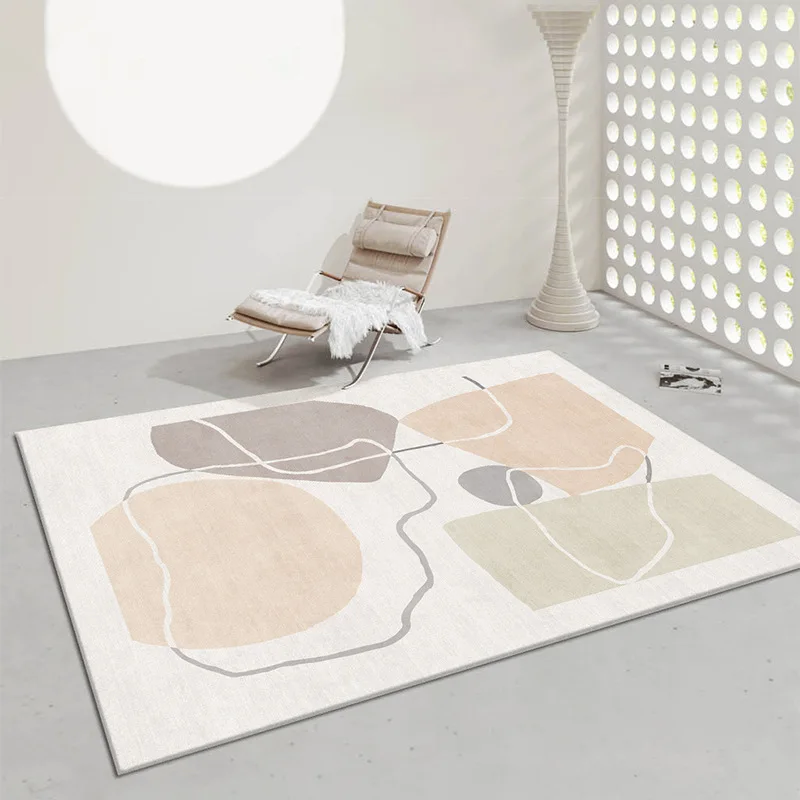 

Modern Japan Style Carpet For Living Room Wabi-Sabi Cream Abstract Lines Carpet Nordic Bedroom Bedside Decor Rug Sofa Area Mat