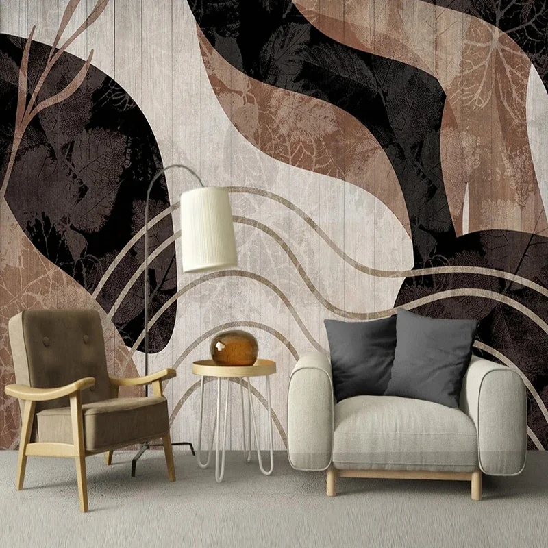 Wall Art Decor Muurschilderingen Nordic Retro Verse Lijn Aquarel Abstract Behang Achtergrond Voor Woonkamer Slaapkamer Papel De Parede