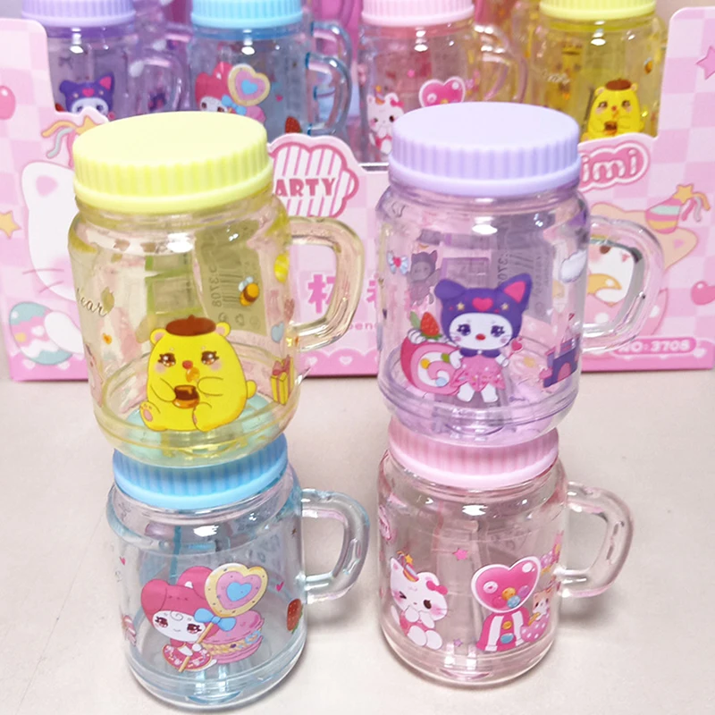 Sanrio-Sacapuntas con forma de taza de té y leche para estudiantes, afilador de lápices de Hello Kitty, Melody Kuromi, suministros escolares de papelería