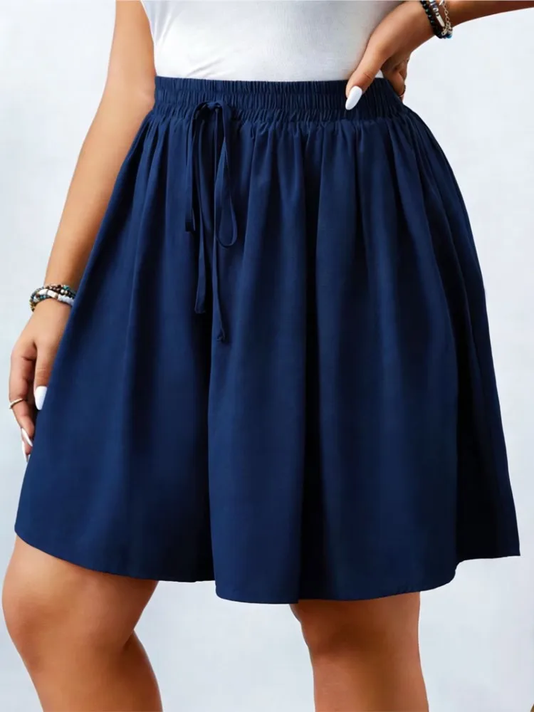 2026 New Women's Clothing Solid Color Short Pants Simple Style Leace-up All-match Casual Temperament Comfortable Commuting Loose