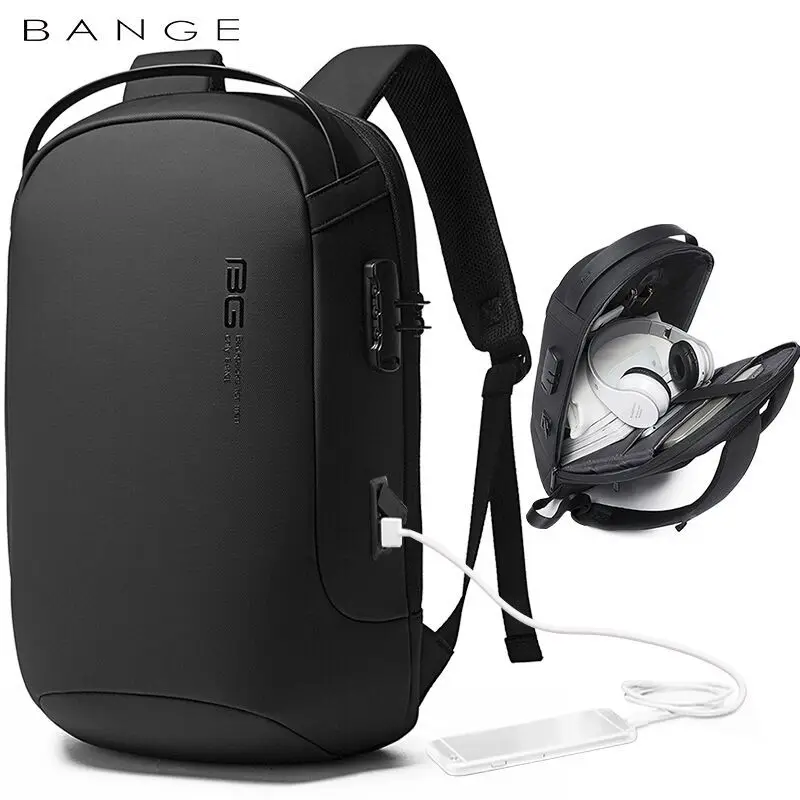 Bange Backpacks for Men 15.6 inch Laptop Backpacks Fashion Waterproof Travel Backpack Anti-thief Male school Bags