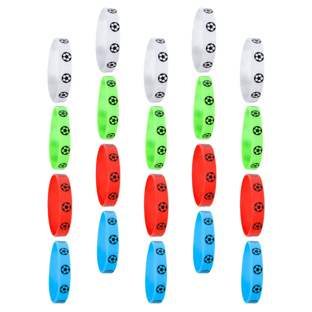 

20 шт. футбольные силиконовые браслеты, легкие, прочные, удобные спортивные браслеты, мотивационный подарок команды, вечерние сувениры