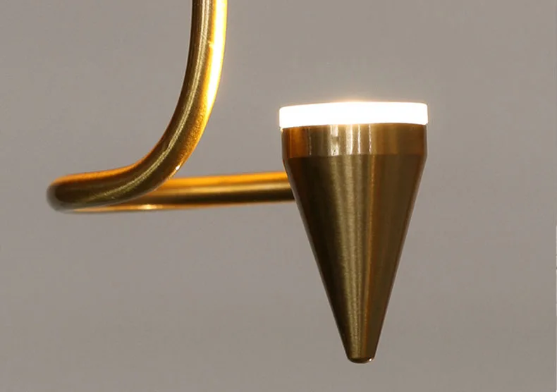 Art LED Chandeliers 20 25 30 35CM Copper