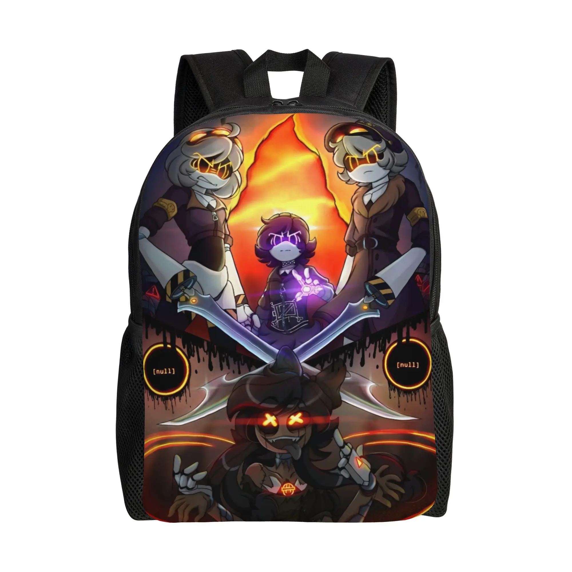 

Рюкзак Murder Drones в классическом стиле, черный, в стиле комедии и научной фантастики, для мужчин и женщин, для ноутбука, из холщовой ткани