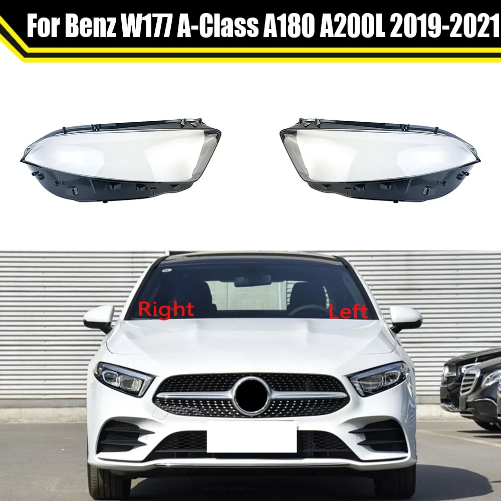 Car Clear Headlight Cover Auto Lens Caps Headlamp Shell Lampshade Case For Mercedes-Benz W177 A-Class A180 A200L 2019-2021