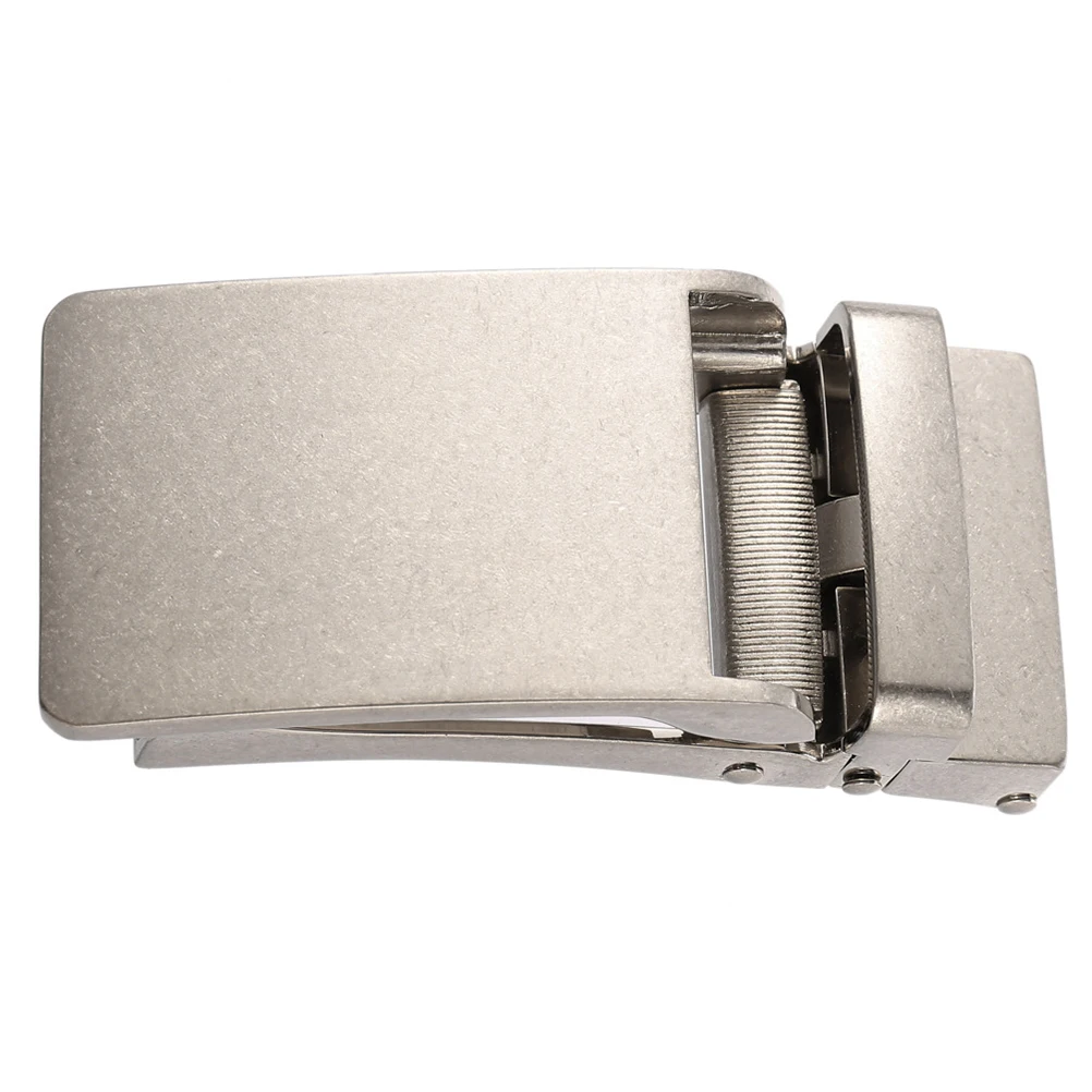 مشبك حزام أوتوماتيكي من خليط معدني للرجال، إغلاق بسقاطة فضية، سهل التعديل يناسب جميع الأشرطة، مشبك حزام رجالي