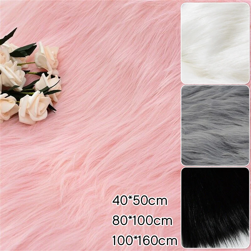 

Fluffy Long Faux Fur Fabric Artificial Soft Plush Fabric For Toy Display Photography Prop Background Carpet Diy Sewing Crafts