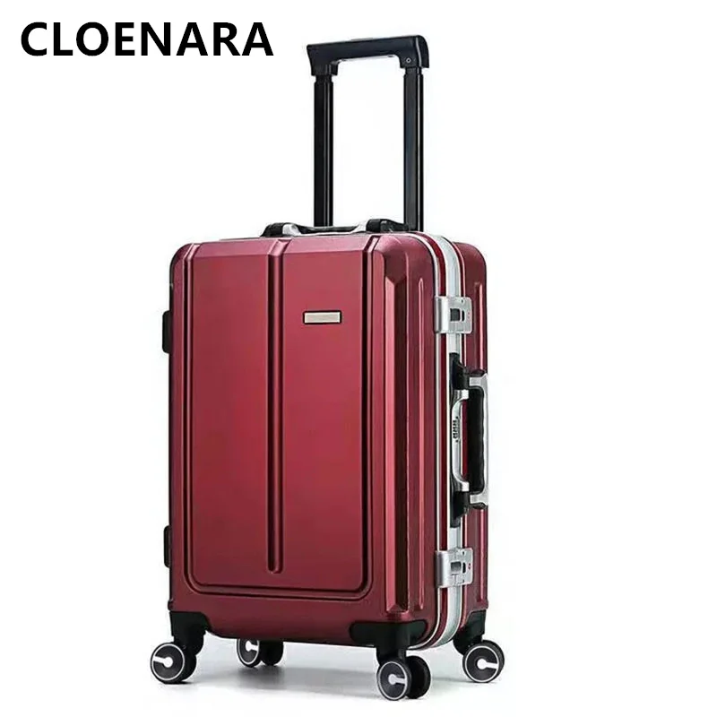 COLENARA 20"24"Inch The New Suitcase Men's Fashion Aluminum Alloy Frame Business Trolley Bags Girls with Wheels Rolling Luggage