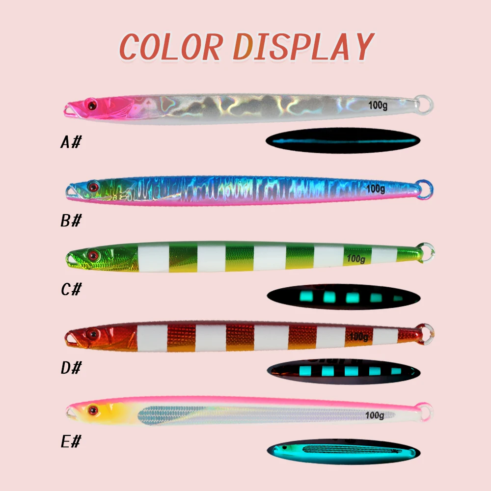 TOLU NEW Fast Sinking Metal Jig 100g150g180g200g250g300g Long Casting Fast Sinking Fall Jigs Saltwater Deepsea Fishing Lure