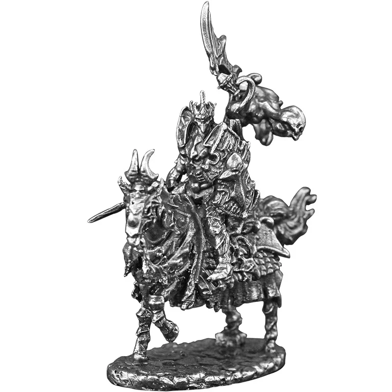 

Metal Gothic Undead Knight Miniature Figurine, Dark Soldier Model for War Game, Desktop Decor & Collectible Gift for Him