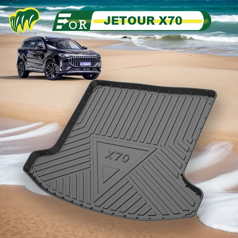 

For JETOUR X70 M S PLUS 20 21 22 2018-2023 Custom Fit Car Trunk Mat All Season Cargo Mat 3D Shaped Laser Measured Trunk Liners