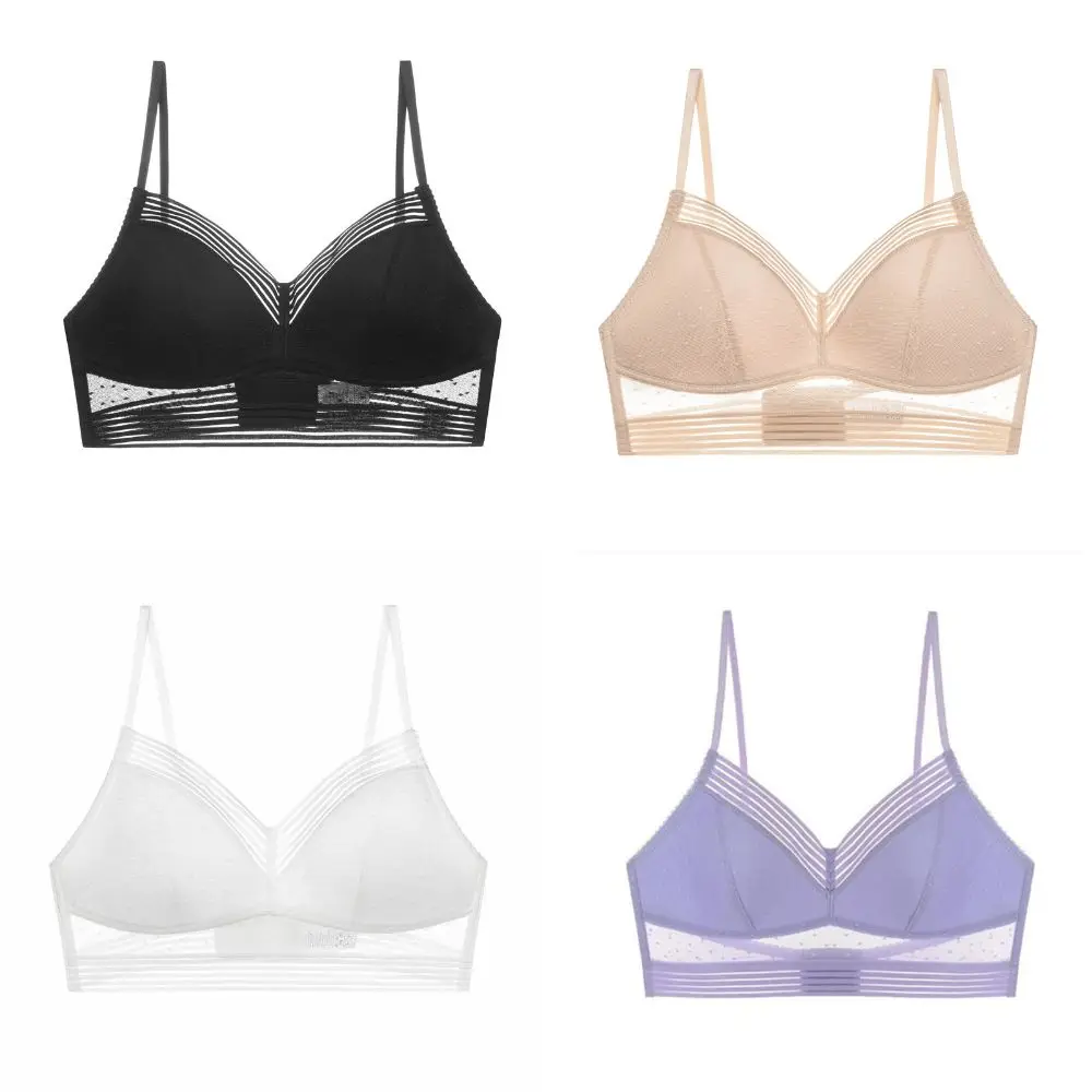 High Quality Lace Material Beauty Back Bra Adjustable Lightweight Wireless Bra Comfortable Low Back Bras Women