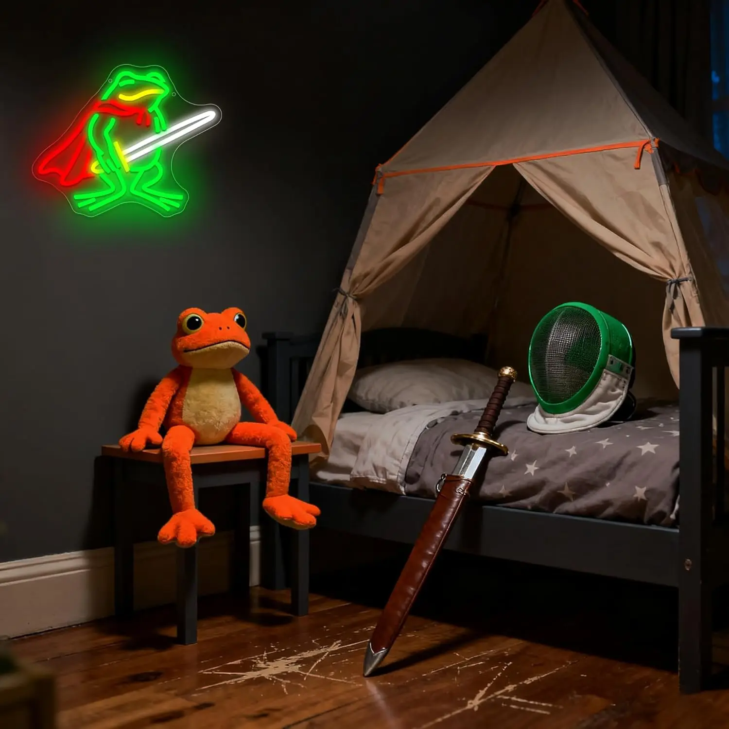 الضفدع النيون عكس الضوء LED لطيف الحيوان ضوء تسجيل جدار ديكور للرجل كهف فنون الدفاع عن النفس غرفة المرآب بار البيرة حفلة عيد الميلاد Bir #5