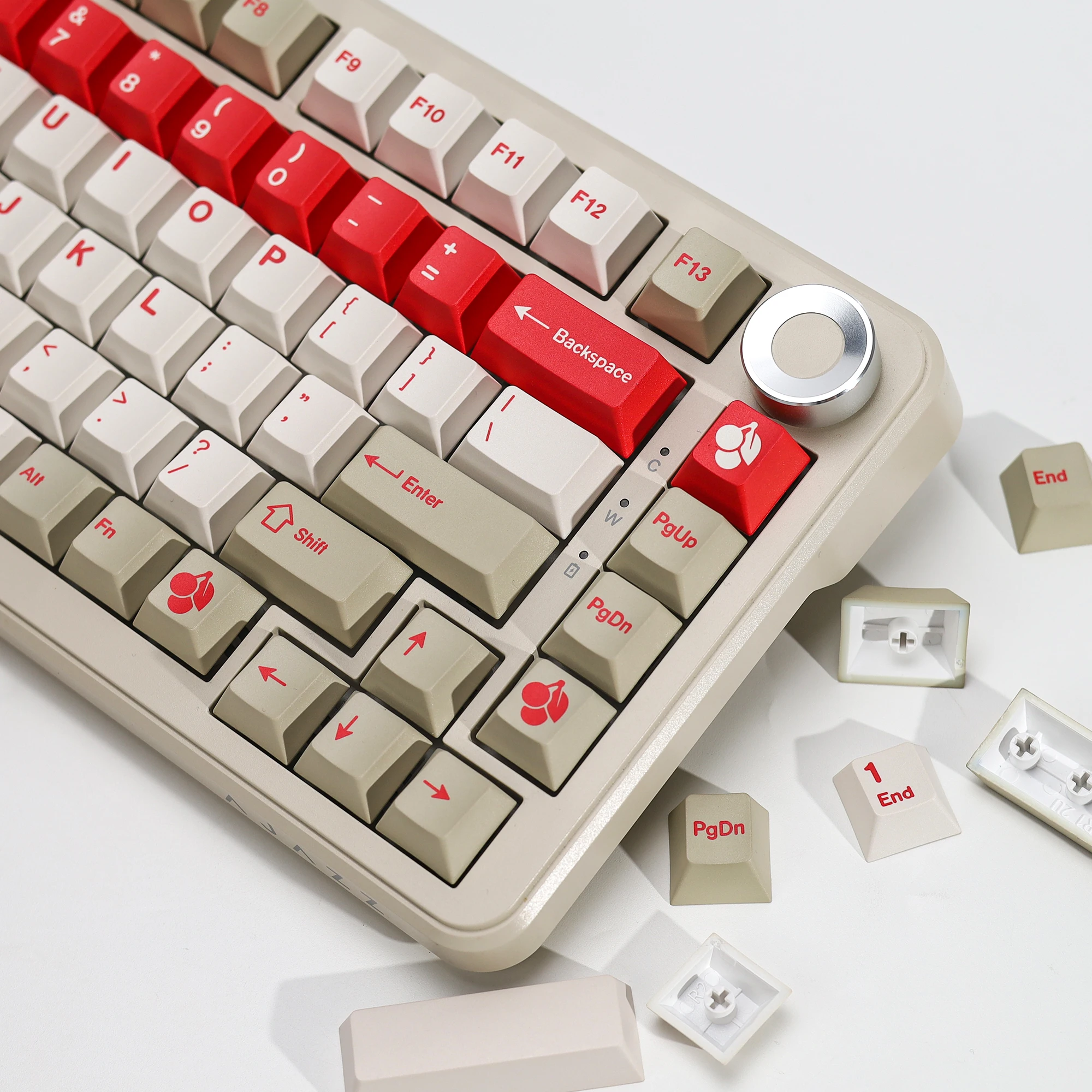 KBDiy GMK Red Alert Tastenkappen Retro Cherry Profil PBT Ailce Tastenkappen Maßgefertigt für MX-Schalter 75% Gaming Mechanische Tastatur Tastenkappen – Detail 20