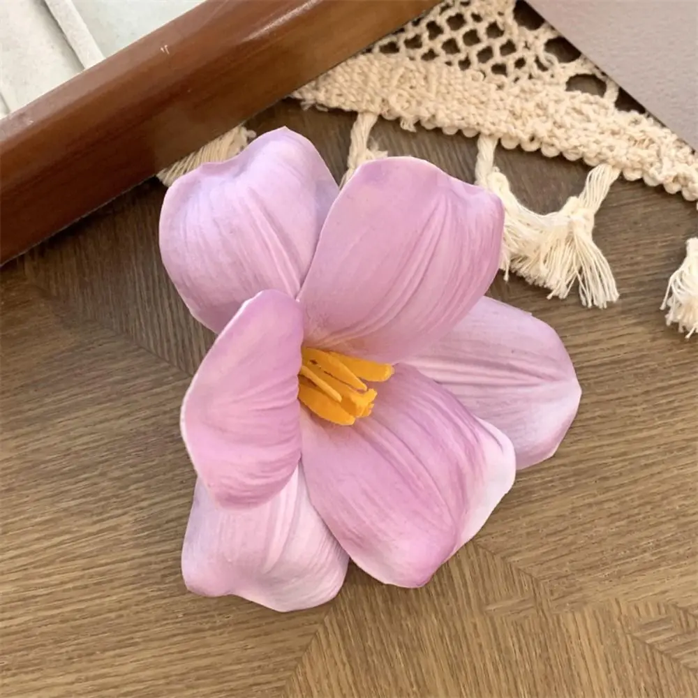 Cloth Simulation Flower Hair Clip Korean Style Bohemian Style Tulip Flower Hairpin Barrettes Seaside Vacation Headwear Wedding