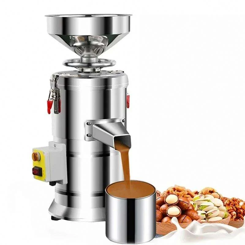 High Productivity Peanut Butter Grinder Stainless Steel Commercial Nut Butter Mill Fine Pulp Making Machine For Restaurant Facto
