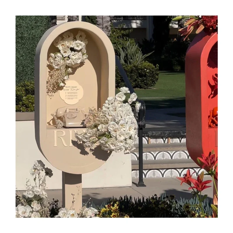 Latest Design Audio Guestbook Bracket Background Phone Combination Bracket Outdoor Party Decoration