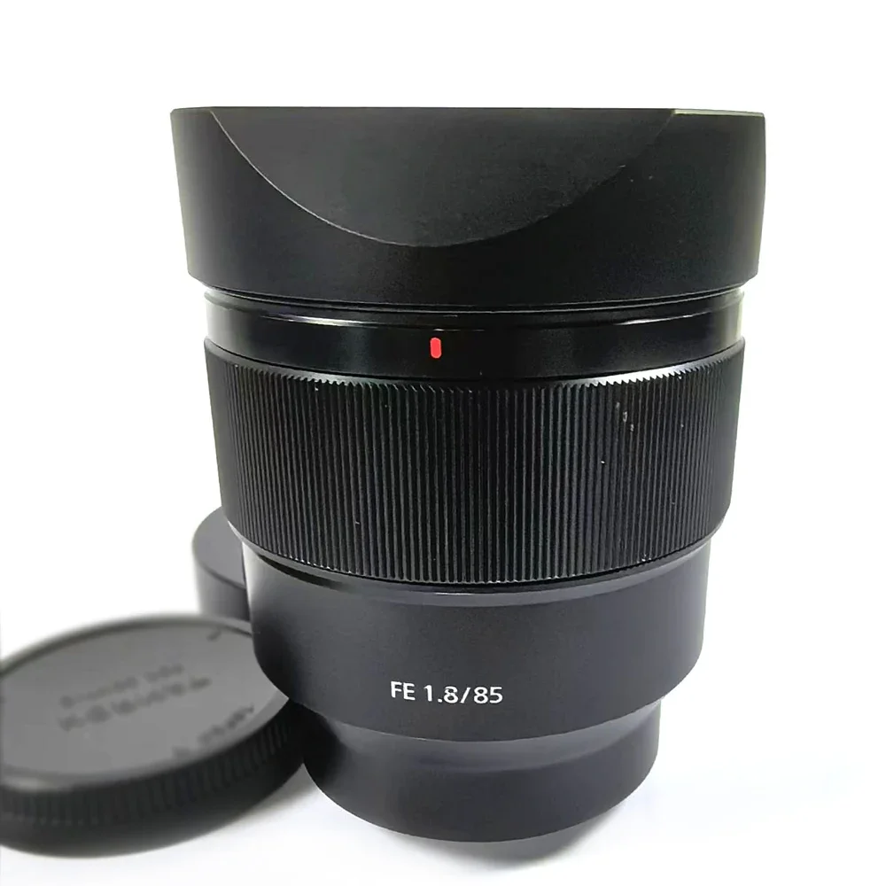 ออกแบบสําหรับ Sony FE 85 มม. F1.8 FE1.8/85 โลหะ Bayonet Square เลนส์ Hood พร้อมหมวก