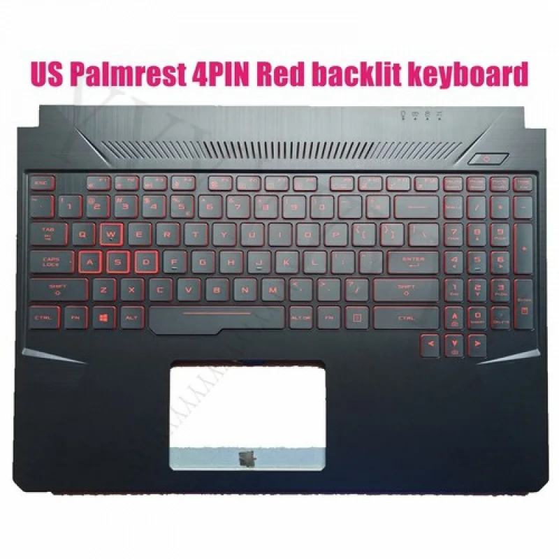 

Q US Palmrest 4PIN Red backlit keyboard for Asus FX505D FX505DY FX505DD FX505DT