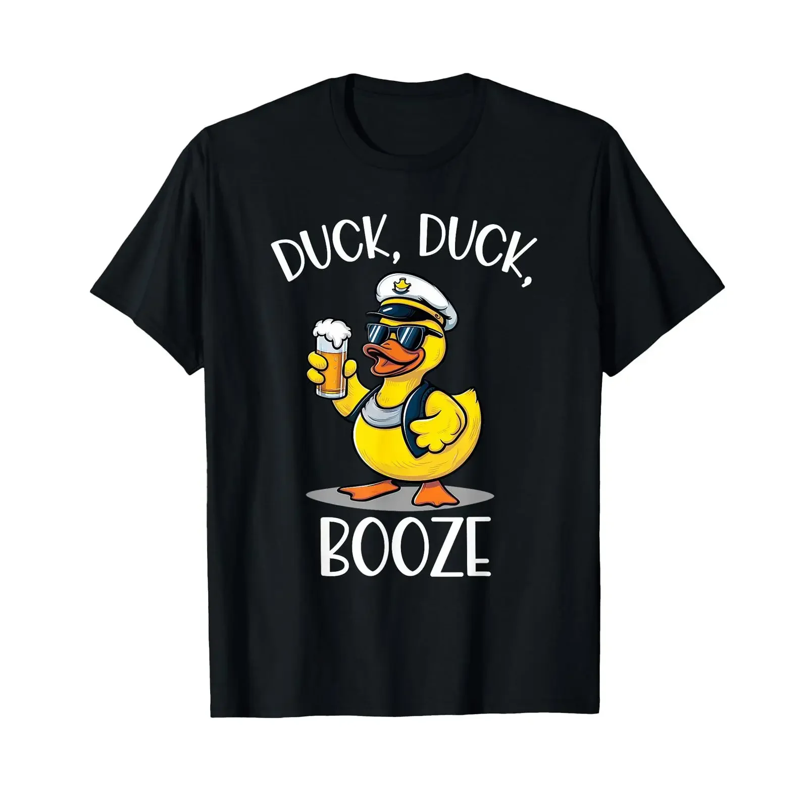 Duck Booze Funny Cruise Rubber Beer Drink Package T Shirt vintage Washed fashion Breathable designer clothes graphic Stretched