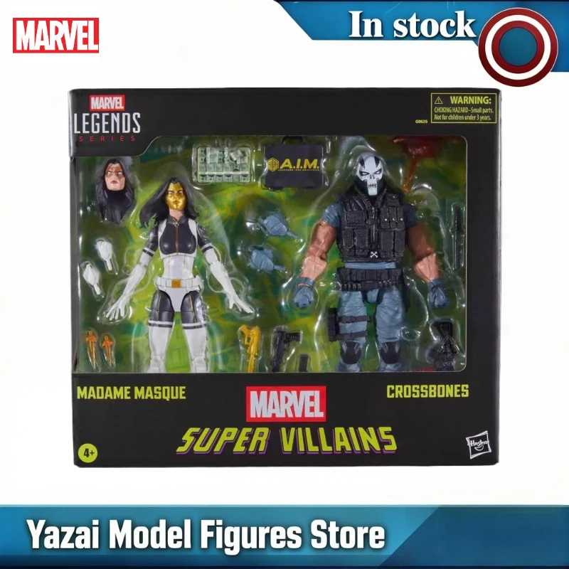 

Оригинальная серия Marvel Legends SUPER VILLAINS: фигурки Мадам Маск и Кроссбоунс, модель игрушек, подарок