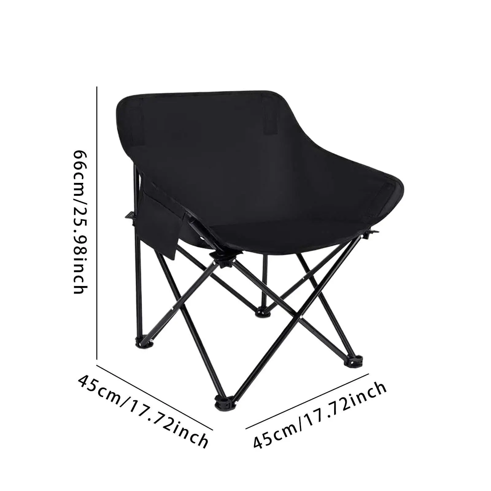 Folding Camping Chair Oxford Cloth Stable Lightweight with Carrying Bag Beach Chair for Yard Outside Garden Beach Backpacking