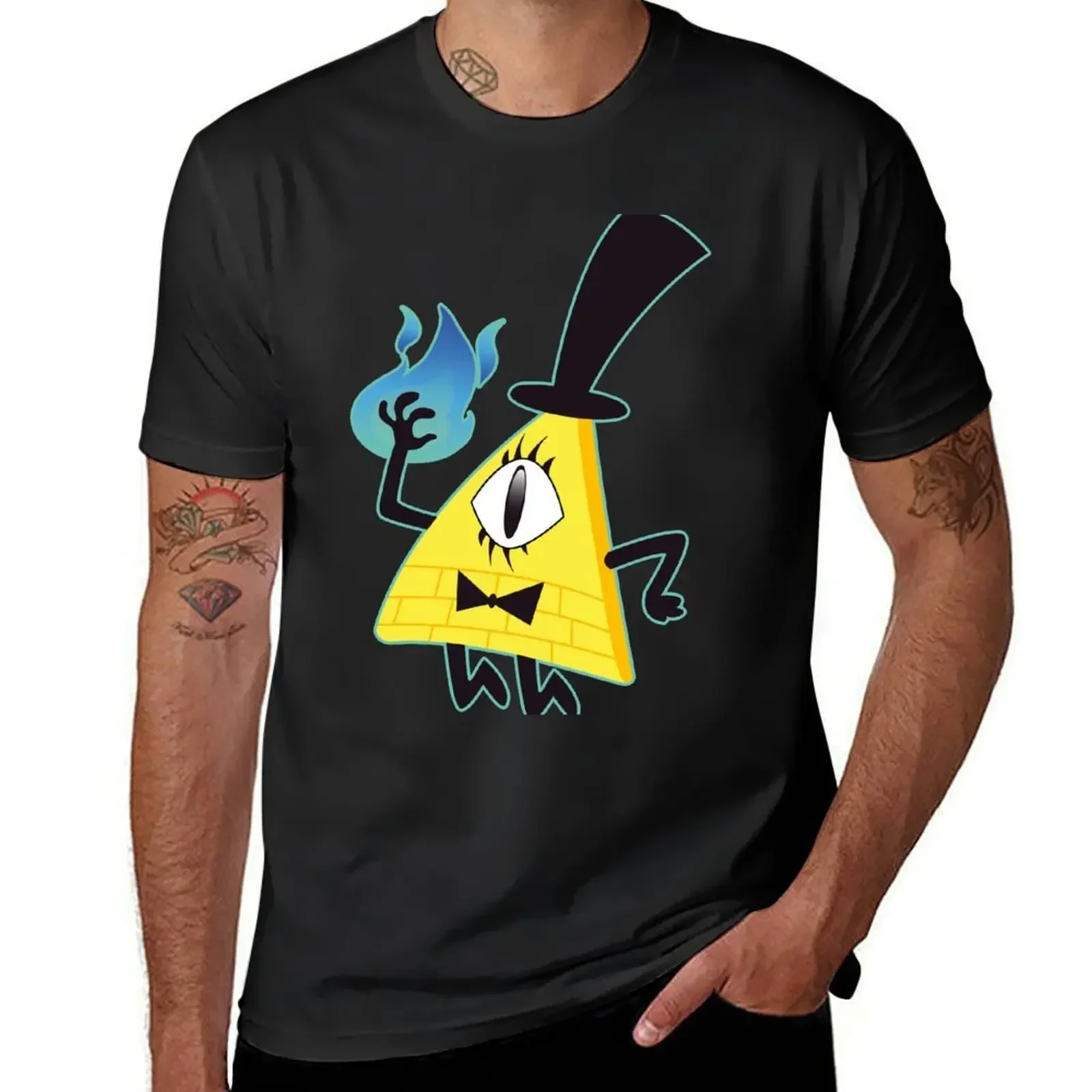 Bill Cipher T-Shirt korean fashion oversized blanks Blouse  t shirts for men