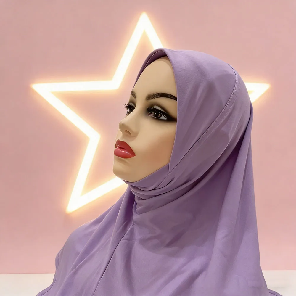 

Детский мусульманский хиджаб для девочек, цельный платок-тюрбан Амира, полностью закрывающий голову, готовый к использованию, мгновенный шарф-кап, 5-10 лет