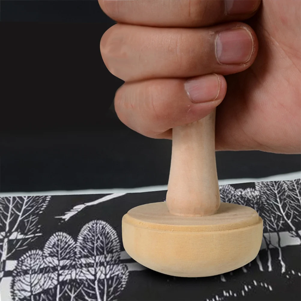 5 قطعة فرك الخشب الفطر Simpledesign دائم مصقول الطباعة أداة صنع الطباعة أداة الفطر الخشبي