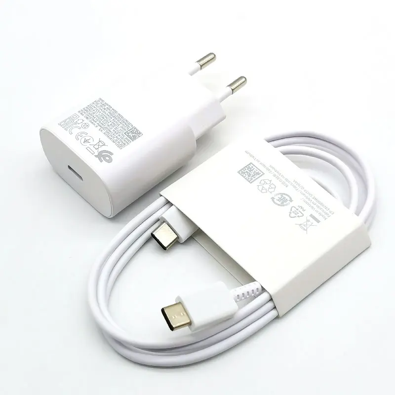 For Samsung Z Flip Fold 6 5 4 3 2 Charger 25W Super Fast Charge Adapter for Galaxy S24 S20 S21 S22 S23 Note 20 Ultra 10 A55 A35