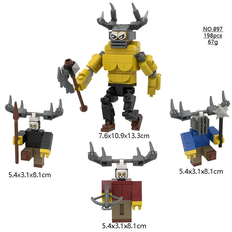 ألعاب مكعبات بناء غزال الغابة الجديدة 99 ليلاً، تمثال بومة غزال وحش، هدايا عيد الميلاد للأطفال والهالوين وأعياد الميلاد