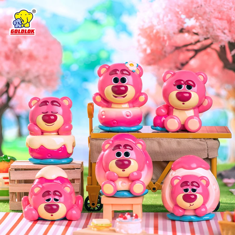 

История игрушек Диснея, клубничный медведь, магнитная милая слепая коробка из частиц, Коллекционная фигурка, модная игрушка, игрушка, деталь для дисплея