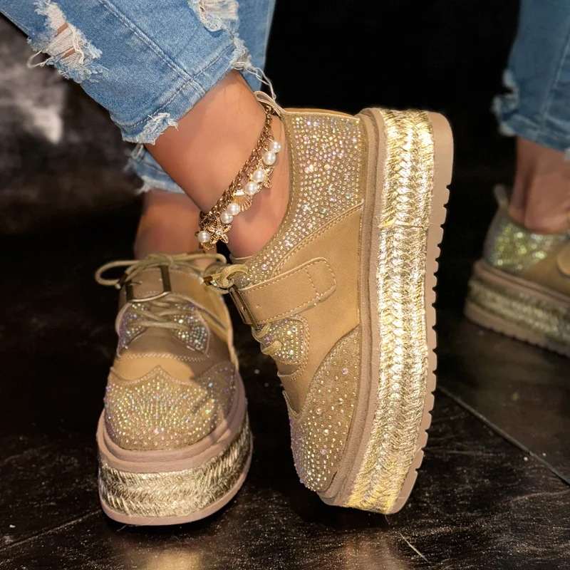 

Women Designer Mouth Buckle Cross Strap Sneakers Hemp Sole Height Increasing Women's Luxury Shoes Comfortable Flat Casual Shoes