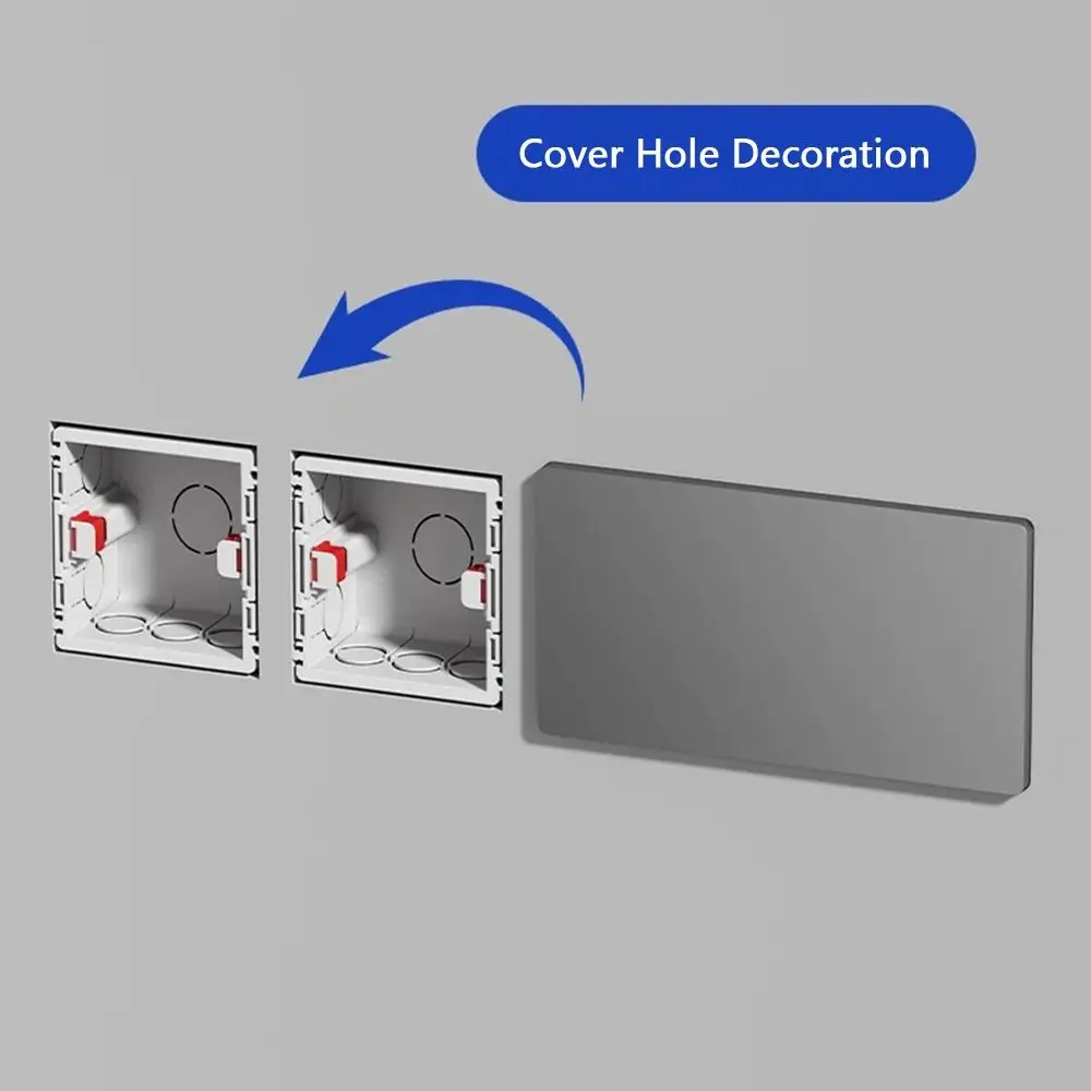 Wall Flange 86 Type Wall Hole Cover Self-adhesive White Panel Decor Cover Decorative Panel Plate Electrical Supplies