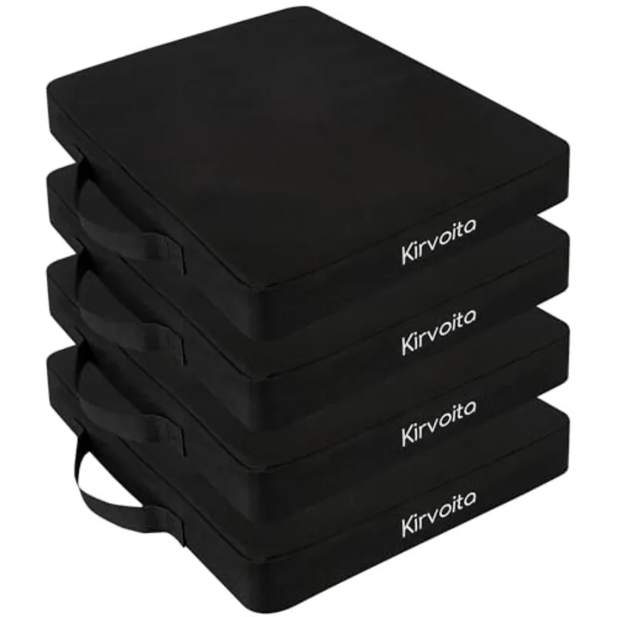 

Portable Bleacher Seat Cushions 4 Pack, Waterproof Oxford Fabric Filled with High Density PU Foam